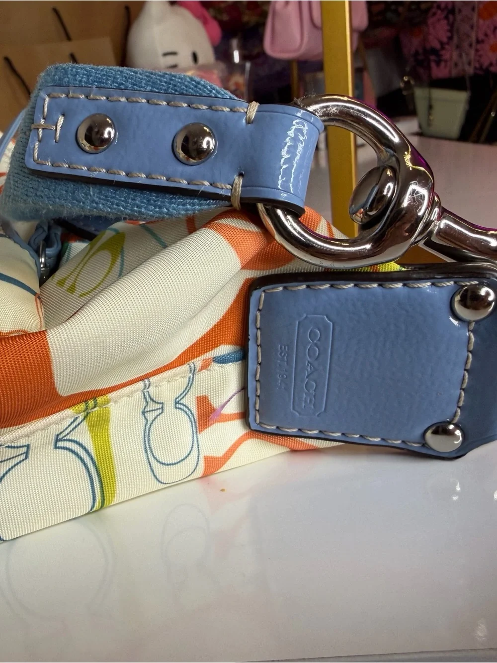 Coach F17423 Optic Signature Butterfly Hobo Bag Wristlet Set Y2K RARE coin pouch
